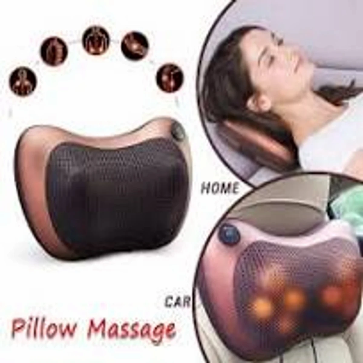 Electric Heating Pillow Massager (গাড়ি এবং চেয়ার এ ব্যবহার করুন)