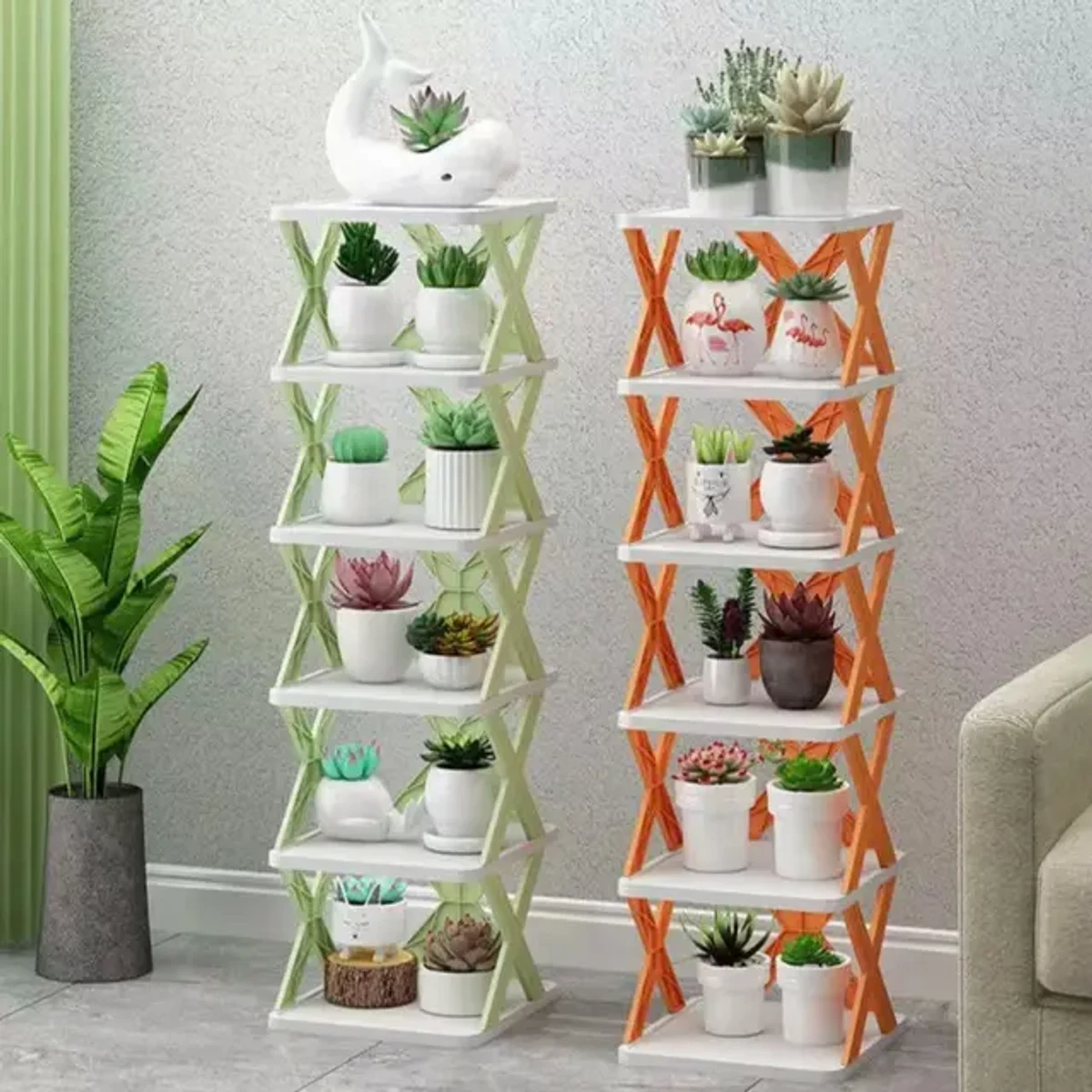 6 Line Multi-Layer Book and Shoe Rack